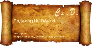 Csjernyik Dávid névjegykártya